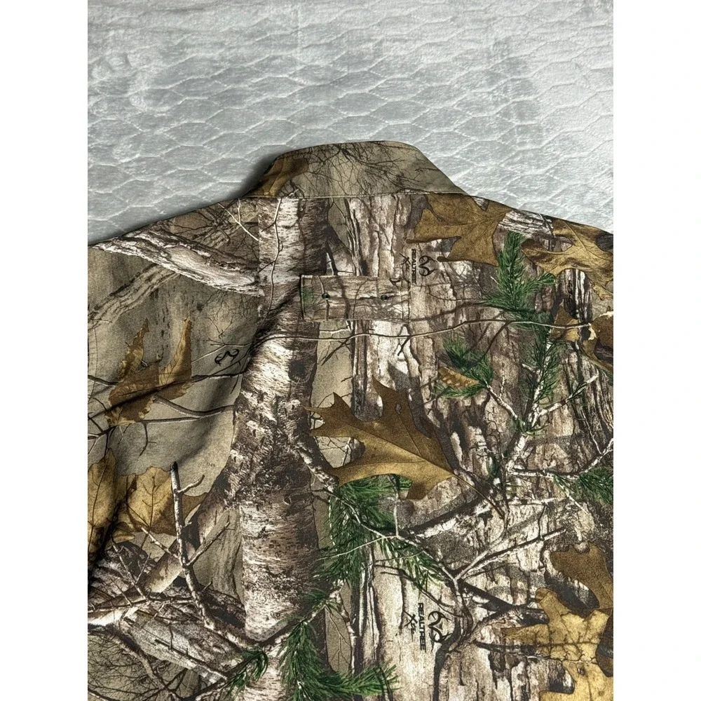 Realtree Xtra Camo Hunting Jacket Mens Large Scent Factor Softshell Full Zip
